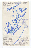Kelli Rabke Signed 3x5 Index Card Autographed Actress TMNT 2 Monsters