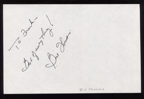 Bill Thomas Signed HUGE 8x5 Inch Page Autographed Actor Signature