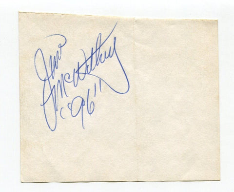 Jim McWithey Signed Cut Autographed 1950's Indianapolis 500 Race Car Driver