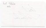 Kent Tekulve Signed 3x5 Index Card Autograph Baseball Pirates World Series Champ