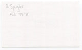 Al Spangler Signed 3x5 Index Card Autographed Baseball Houston Colt 45s