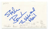 Stephen Brunt Signed 3x5 Index Card Autographed Canada Football Hall Of Fame HOF