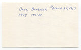 Dave Bartosch Signed 3x5 Index Card Autographed Baseball MLB St. Louis Cardinals