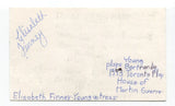 Elisabeth Finney Signed 3x5 Index Card Autograph Actress House Of Martin Guerre