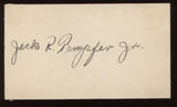 Jack Tempfer Jr. Signed Card  Autographed Authentic Signature Music AUTO