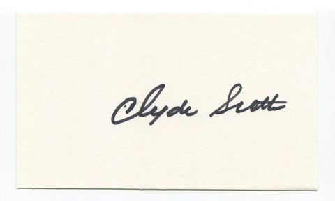 Clyde Scott Signed 3x5 Index Card Autographed NFL Football Philadelphia Eagles