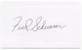 Fred Scherman Signed 3x5 Index Card Autographed MLB Baseball Detroit Tigers