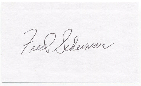 Fred Scherman Signed 3x5 Index Card Autographed MLB Baseball Detroit Tigers