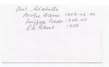 Art Statuto Signed 3x5 Index Card Autographed NFL Football Notre Dame
