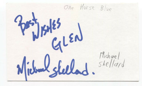 One Horse Blue - Michael Shellard Signed 3x5 Index Card Autographed Signature