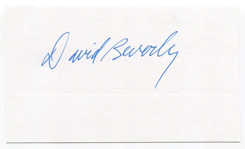 David Beverly Signed 3x5 Index Card Autographed Green Bay Packers NFL Football