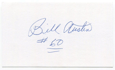 Bill Austin Signed 3x5 Index Card Autographed Signature New York Giants NFL