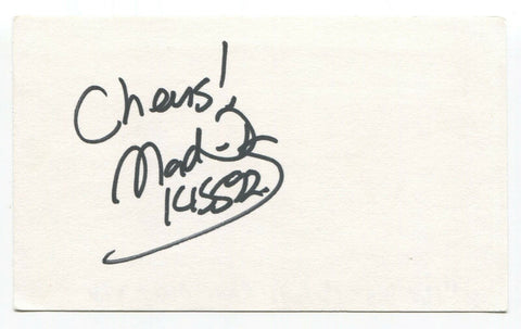 Jay "Mad Dog" Michaels Signed 3x5 Index Card Autographed Radio Host Actor