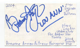 Breanne Arrigo Signed 3x5 Index Card Autograph Actress Hairspray Play