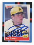 1988 Leaf Tom Prince Signed Card Baseball MLB Autographed AUTO #538