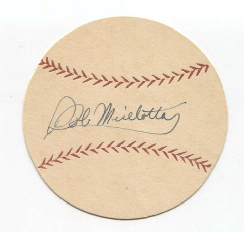 Mickey Micelotta Signed Paper Baseball Autograph Signature Philadelphia Phillies