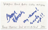 Vampire Beach Babes - Baron Marcus Signed 3x5 Index Card Autographed Signature