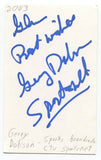 Gerry Dobson Signed 3x5 Index Card Autographed Canadian Sports Commentator