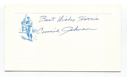 Connie Johnson Signed Card Autographed Baseball MLB Roger Harris Collection