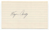 Wayne Causey Signed 3x5 Index Card Baseball Autographed Signature