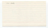 Dick Radatz Signed 3x5 Index Card Baseball Autographed Signature