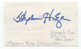 Stephanie Hodge Signed 3x5 Index Card Autographed Signature Actress