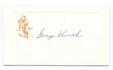 George Kernek Card Autograph MLB Baseball Roger Harris Collection