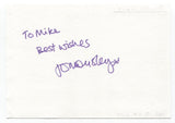 Jo Mousley Signed Page Autographed Signature Inscribed "To Mike" 