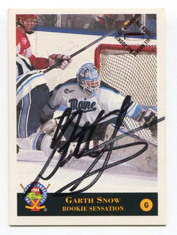 1994 Classic All Rookie Garth Snow Signed Card Hockey Autograph AUTO #35