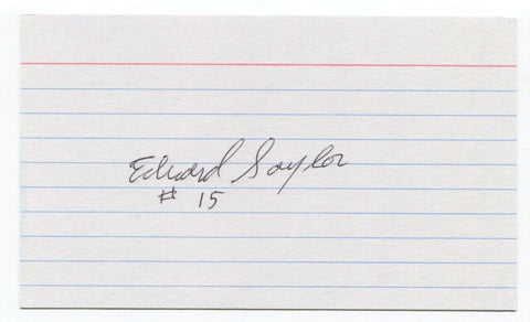 Edward Saylor Signed 3x5 Index Card  Autographed WWII Doolittle Raiders