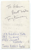 Terry Kinney Signed 3x5 Index Card Autograph Signature Actor OZ JFK