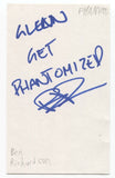 The Phantoms - Ben Richardson Signed 3x5 Index Card Autographed Signature