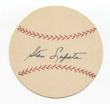 Stan Lopata Signed Paper Baseball Autographed Signature Philadelphia Phillies