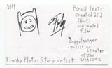 Franky Plata Signed 3x5 Index Card Autograph Signature Comic Artist Animator