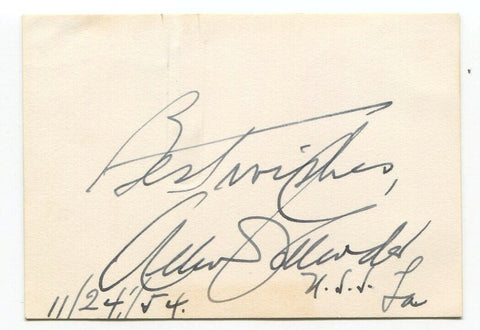 Allen J Ellender Signed Card Autographed Signature Politician Senator Louisiana