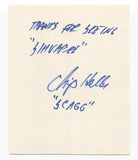 Chip Heller Signed 4x5 Index Card Autographed Signature Star Trek TNG
