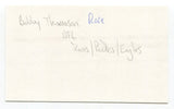 Bob Thomason Signed 3x5 Index Card Autograph Football Philadelphia Eagles