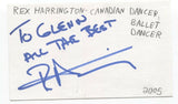 Rex Harrington Signed 3x5 Index Card Autograph Signature Ballet Dancer