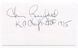 Chris Burford Signed 3x5 Index Card Autograph NFL Football Dallas Texans