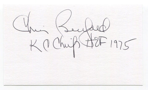 Chris Burford Signed 3x5 Index Card Autograph NFL Football Dallas Texans