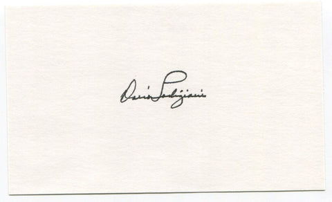 Dario Lodigiani Signed 3x5 Index Card Autographed MLB Baseball Athletics