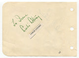 Sala Staw and Leslie Litomy Signed Vintage Album Page Autographed Actress