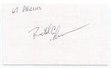 Dick Thoenen Signed 3x5 Index Card Autograph Baseball '67 Philadelphia Phillies