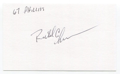 Dick Thoenen Signed 3x5 Index Card Autograph Baseball '67 Philadelphia Phillies