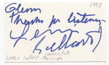 Lennie Gallant Signed 3x5 Index Card Autographed Signature Country Folk Singer