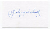 Johnny Schmitz Signed 3x5 Index Card Autographed MLB Baseball Brooklyn Dodgers