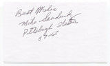 Mike Sandusky Signed 3x5 Index Card Autographed NFL Football Pittsburgh Steelers