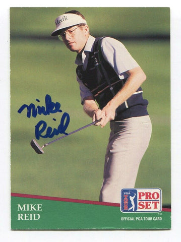 1991 Pro Set PGA Golf Mike Reid Signed Card Autographed Signature #8