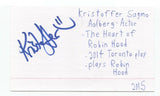 Kristoffer Sagmo Aalberg Signed 3x5 Index Card Autographed Signature Actor
