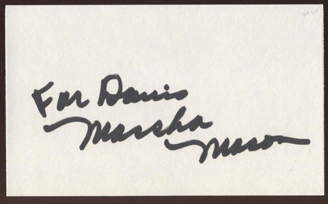 Marsha Mason Signed Index Card Signature Vintage Autographed AUTO 